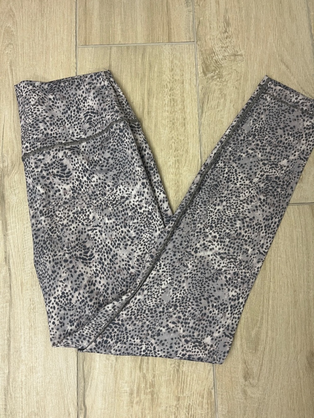Leopard Print Active Leggings in Lilac and Grey by Lole